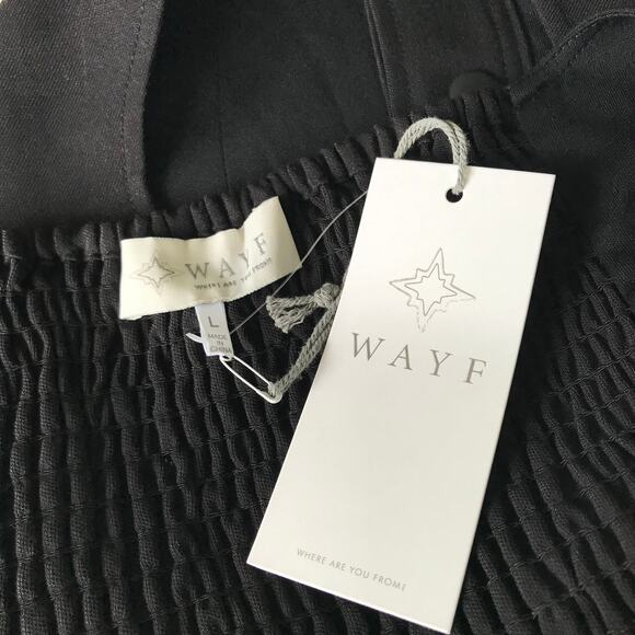 WAYF Where Are You From Top Womens Large Black Crop Tank Bustier Festival Goth - Picture 7 of 8